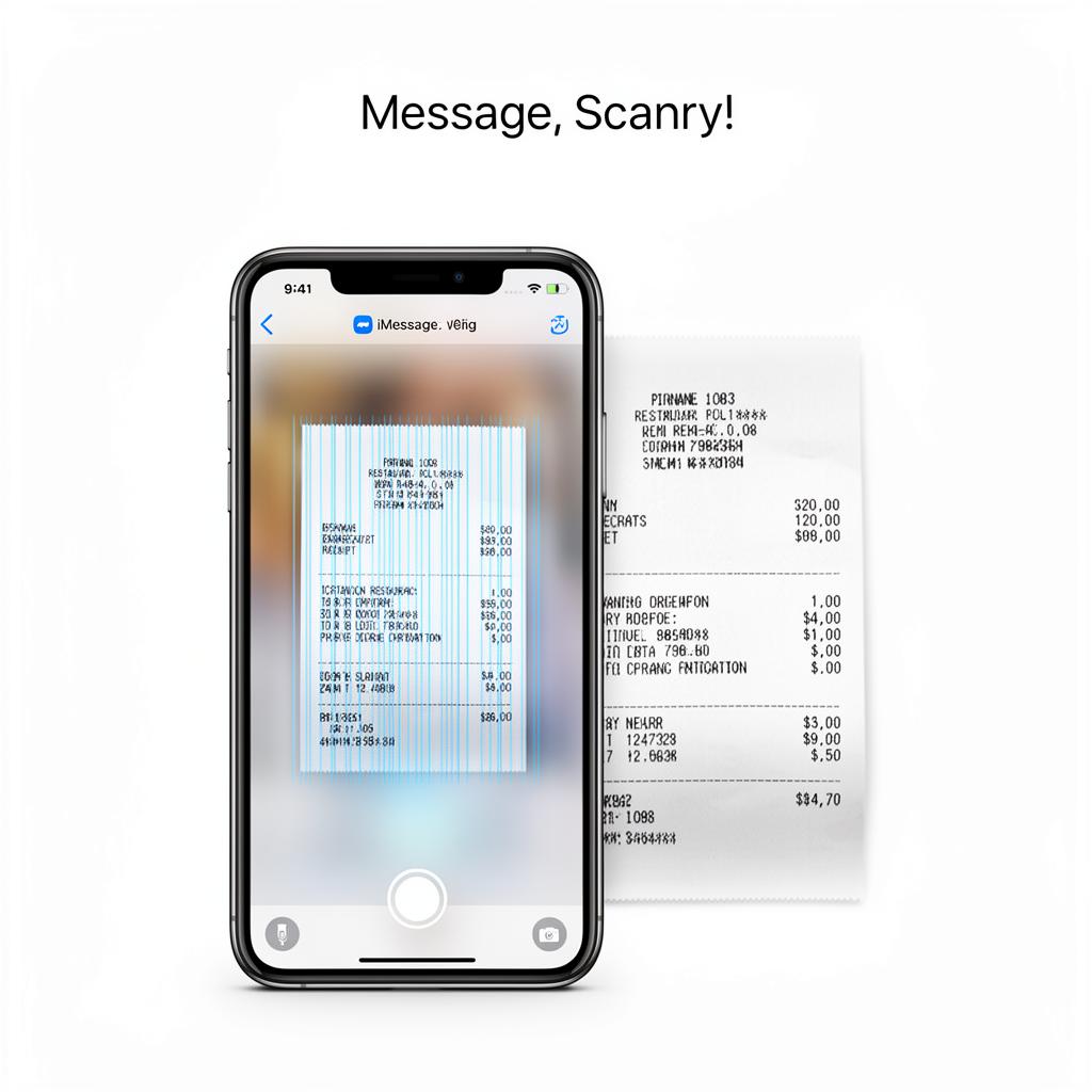 Scan a Receipt - Loot bill splitting in iMessage